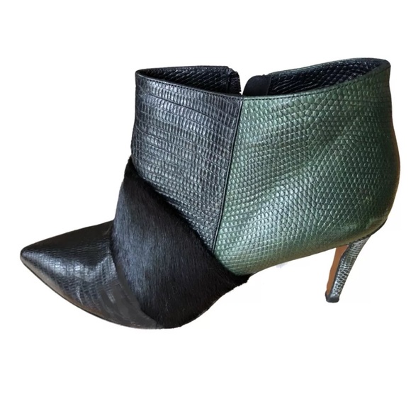 Designer Fur Trimmed Ankle Boots made in Italy Sz.38 - Picture 4 of 10